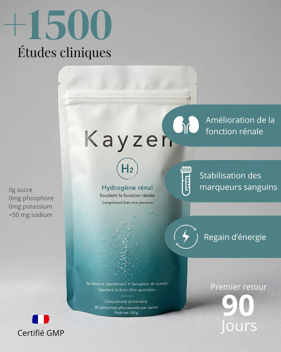 Kayzen H₂ — Complément effervescent, qui soulage vos reins